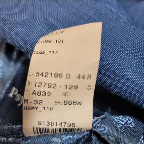 Psycho Bunny Blazer Wool Men Sport Coat 2 Buttons Navy Jacket Sz 44R Modern Fit - Picture 6 of 15